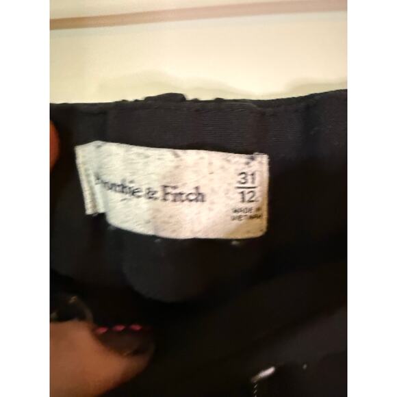 Abercrombie and Fitch A&F Sloane Tailored Wide Leg Pant in black size 12L/ 31 - Picture 8 of 11